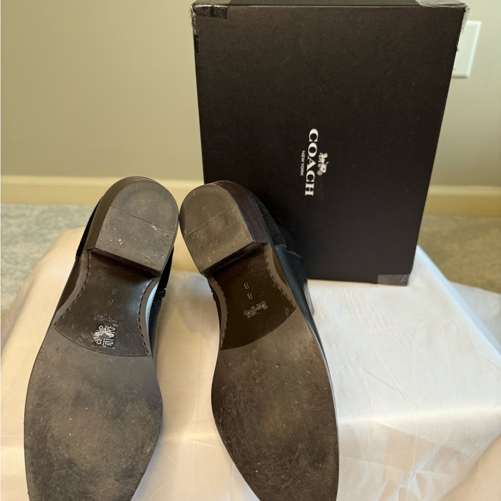 Coach Black Leather Boots with Box - Picture 5 of 5